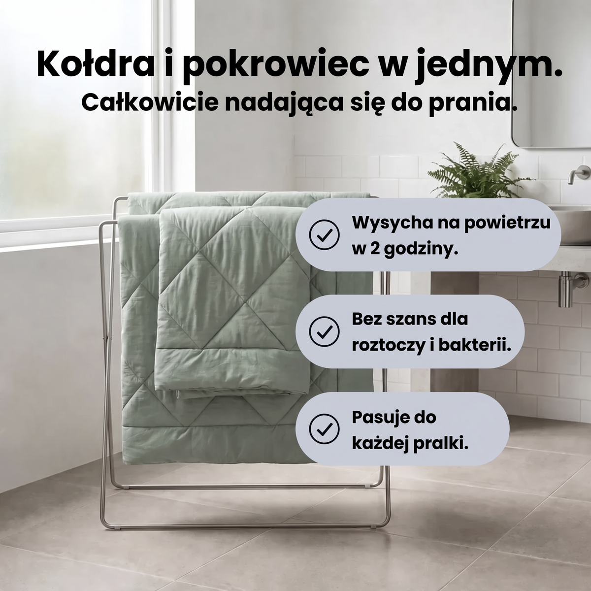 Nocna – Szybkoschnąca kołdra 2 w 1 bez poszwy
